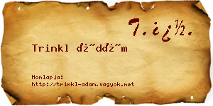 Trinkl Ádám névjegykártya